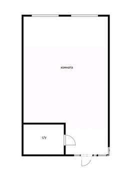 Студия квартира, вторичка, 24м2, 1/5 этаж
