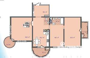 3-к квартира, вторичка, 140м2, 17/21 этаж