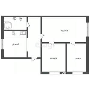 3-к квартира, вторичка, 72м2, 1/3 этаж