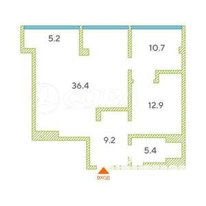 2-к квартира, вторичка, 80м2, 2/8 этаж