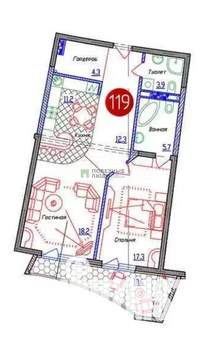 1-к квартира, вторичка, 73м2, 3/14 этаж