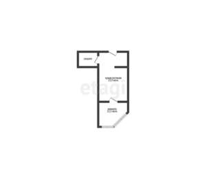 1-к квартира, вторичка, 40м2, 2/6 этаж