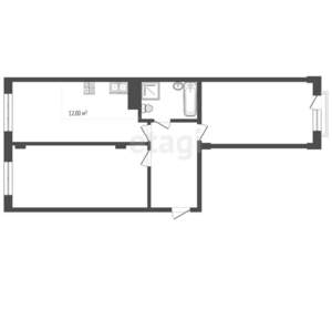 2-к квартира, вторичка, 75м2, 3/8 этаж
