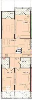 4-к квартира, вторичка, 117м2, 1/6 этаж
