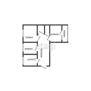 3-к квартира, вторичка, 65м2, 8/9 этаж