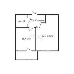 1-к квартира, вторичка, 41м2, 7/7 этаж