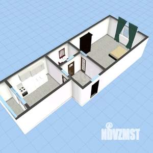 1-к квартира, вторичка, 41м2, 1/3 этаж