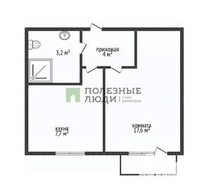 1-к квартира, вторичка, 33м2, 4/5 этаж