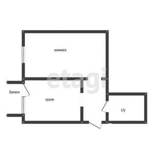 1-к квартира, вторичка, 43м2, 5/5 этаж