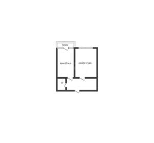 1-к квартира, вторичка, 37м2, 5/6 этаж