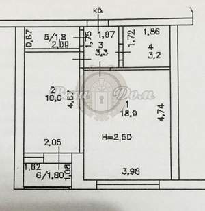 1-к квартира, вторичка, 37м2, 2/9 этаж