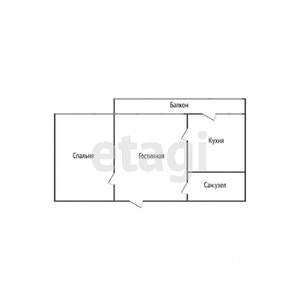 2-к квартира, вторичка, 54м2, 16/16 этаж