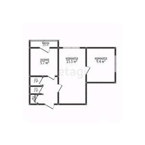 2-к квартира, вторичка, 37м2, 5/5 этаж