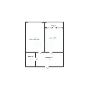 1-к квартира, вторичка, 52м2, 2/10 этаж