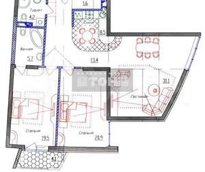 3-к квартира, вторичка, 105м2, 3/14 этаж