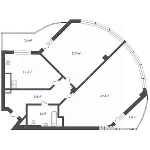 2-к квартира, вторичка, 76м2, 3/8 этаж