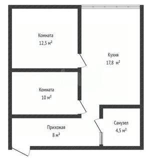 2-к квартира, вторичка, 51м2, 9/9 этаж