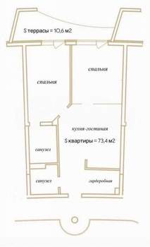 2-к квартира, вторичка, 84м2, 2/15 этаж