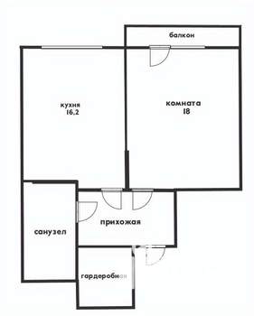 1-к квартира, вторичка, 48м2, 4/8 этаж