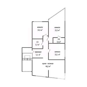 3-к квартира, вторичка, 106м2, 3/4 этаж