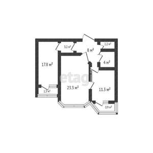 2-к квартира, вторичка, 70м2, 2/7 этаж