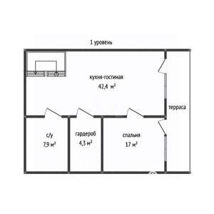 2-к квартира, вторичка, 72м2, 1/17 этаж