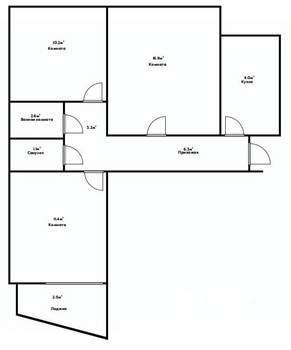 3-к квартира, вторичка, 65м2, 5/9 этаж