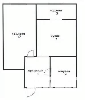 1-к квартира, вторичка, 32м2, 5/5 этаж