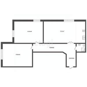 2-к квартира, вторичка, 57м2, 3/4 этаж