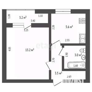 1-к квартира, вторичка, 29м2, 2/3 этаж