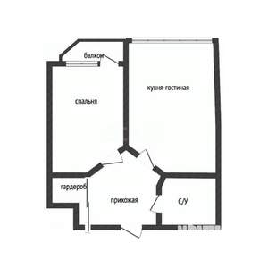 1-к квартира, вторичка, 49м2, 7/8 этаж