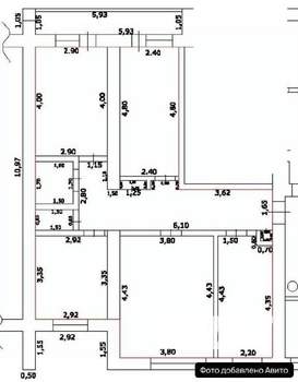 4-к квартира, вторичка, 78м2, 3/9 этаж