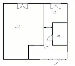 1-к квартира, вторичка, 34м2, 4/5 этаж