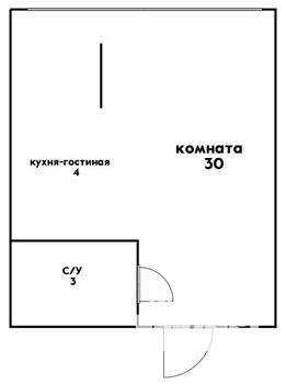 1-к квартира, вторичка, 37м2, 1/18 этаж