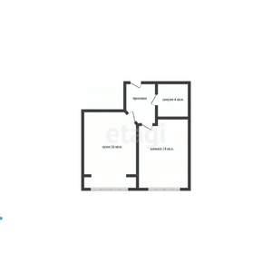 1-к квартира, вторичка, 39м2, 3/6 этаж