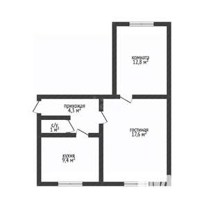 2-к квартира, вторичка, 45м2, 1/3 этаж