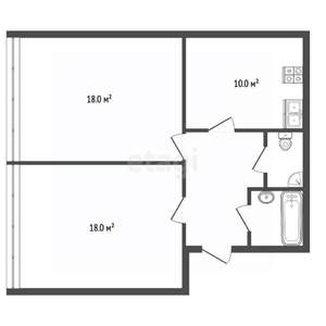 2-к квартира, вторичка, 60м2, 5/10 этаж