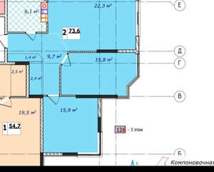 2-к квартира, вторичка, 73м2, 2/6 этаж