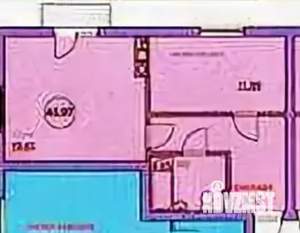 1-к квартира, вторичка, 46м2, 1/5 этаж