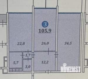 3-к квартира, вторичка, 105м2, 7/20 этаж