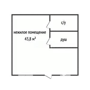 Студия квартира, вторичка, 44м2, 1/5 этаж