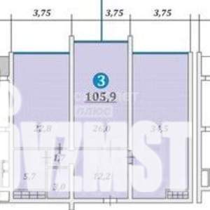 3-к квартира, вторичка, 106м2, 3/20 этаж