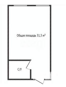 Студия квартира, вторичка, 31м2, 1/7 этаж