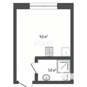 Студия квартира, вторичка, 12м2, 1/7 этаж