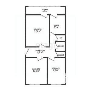 3-к квартира, вторичка, 63м2, 5/5 этаж