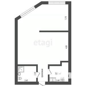 1-к квартира, вторичка, 41м2, 1/6 этаж
