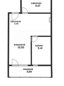 Студия квартира, вторичка, 28м2, 3/4 этаж