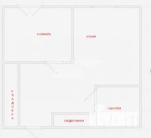 1-к квартира, вторичка, 45м2, 4/10 этаж