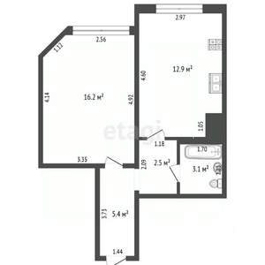 1-к квартира, вторичка, 40м2, 3/11 этаж