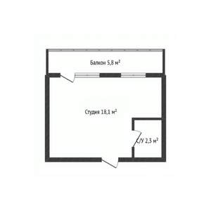 Студия квартира, вторичка, 20м2, 3/5 этаж